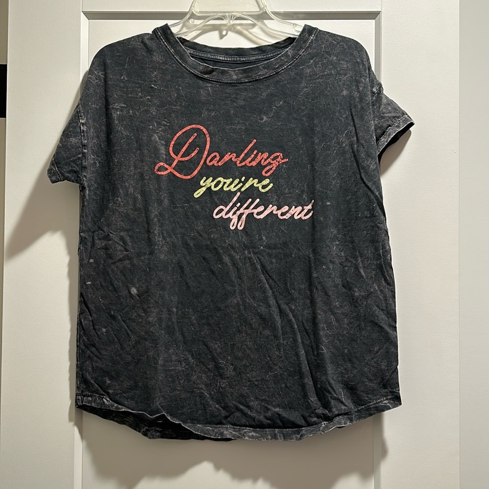 Darling You’re Different graphic tee size S black acid wash tie dye